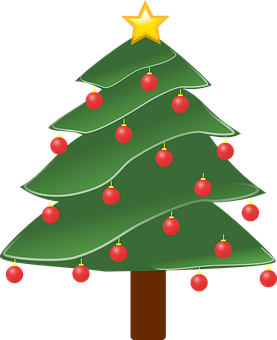 Decorated Christmas Tree Graphic