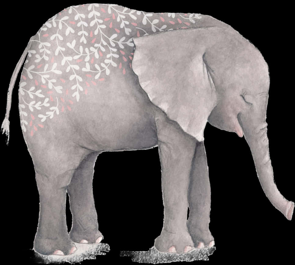 Decorated Elephant Illustration