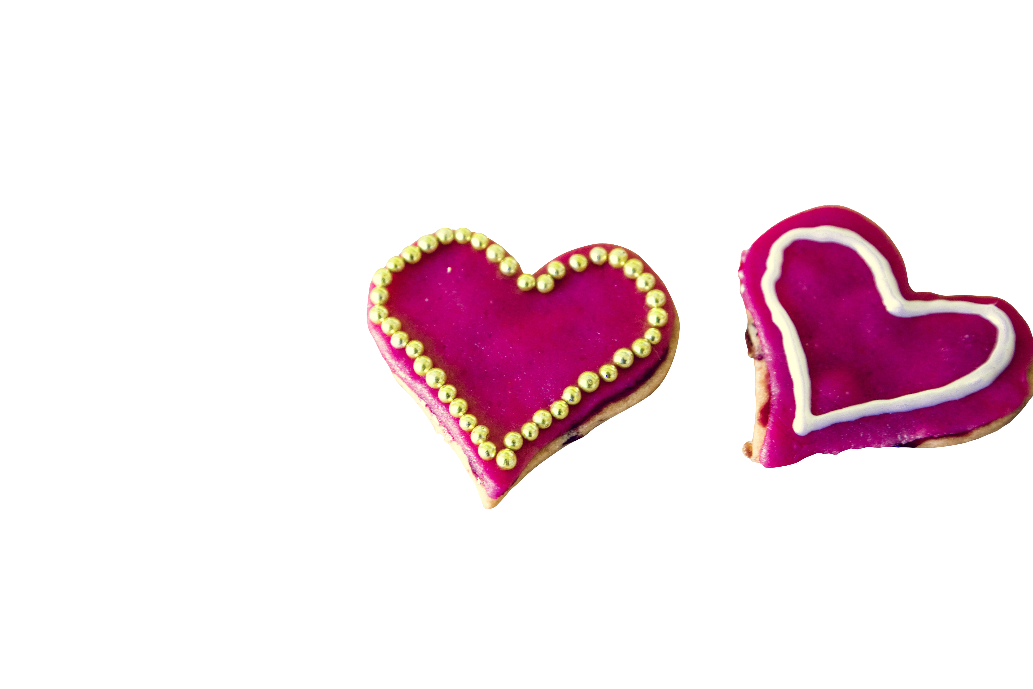 Decorated Heart Cookieson Black