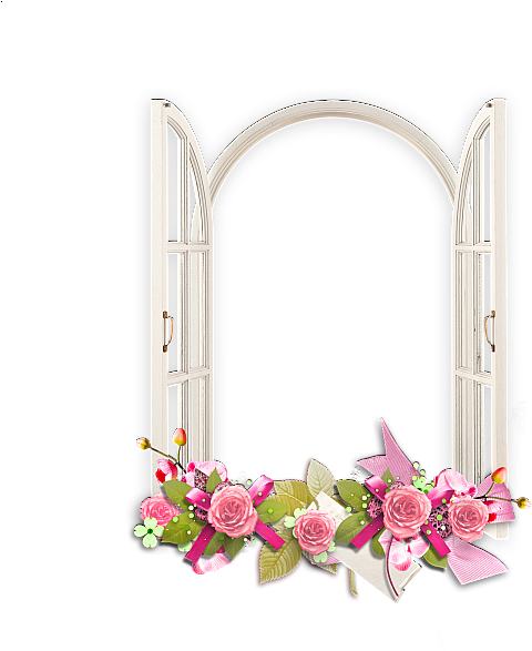 Decorative Arch Photo Framewith Flowers