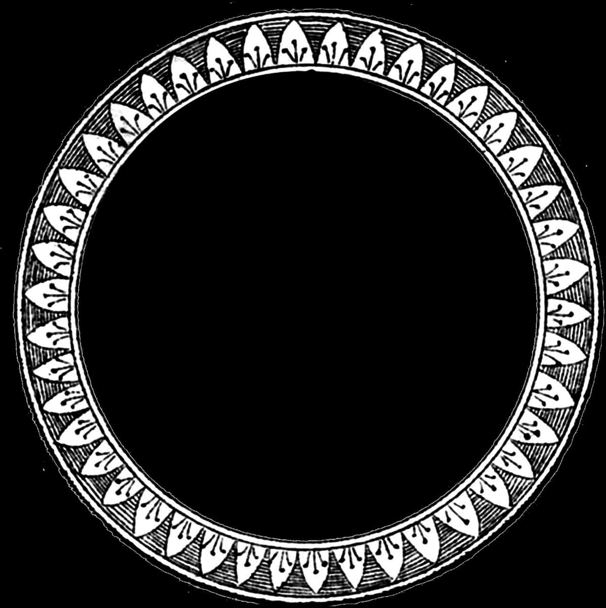 Decorative Black Round Frame