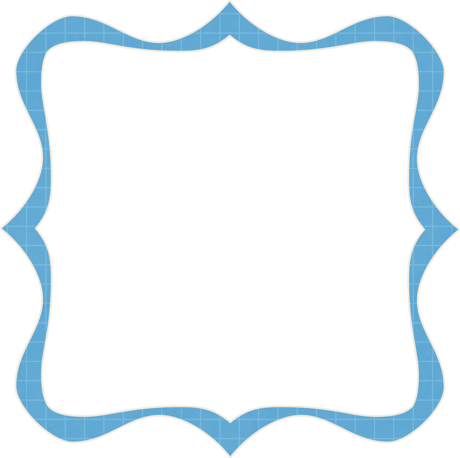 Decorative Blue Frame Border