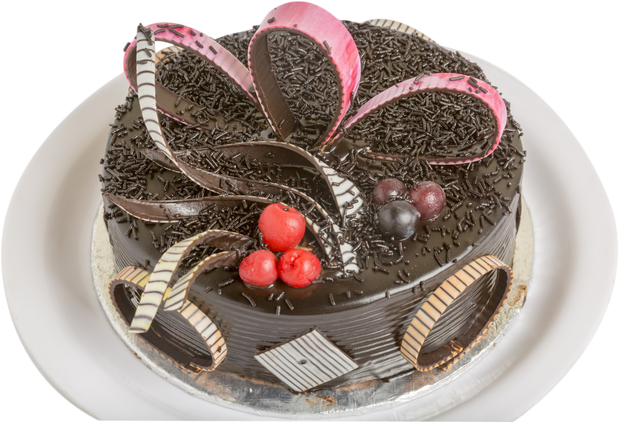 Decorative Chocolate Cakewith Chocolate Shavings