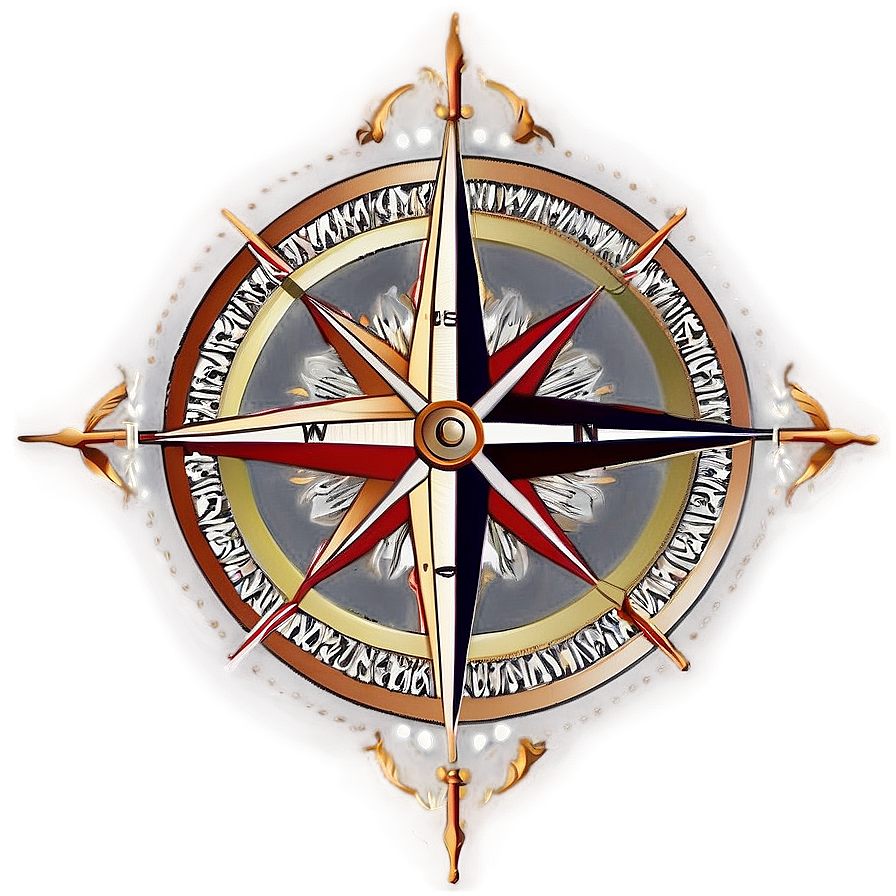 Decorative Compass Rose Art Png 05252024