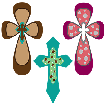 Decorative Crosses Vector Illustration