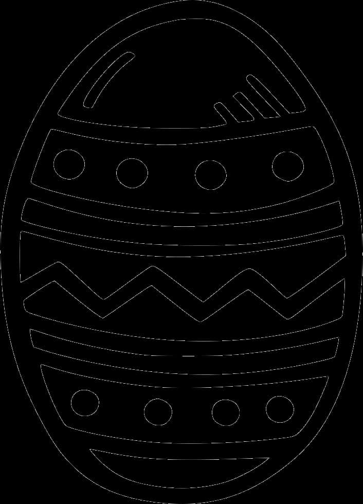 Decorative Easter Egg Outline