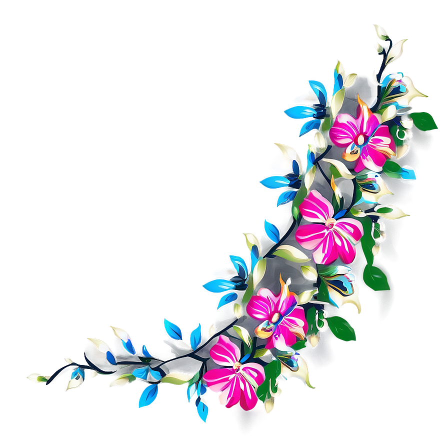 Decorative Flower Corner Png 06272024