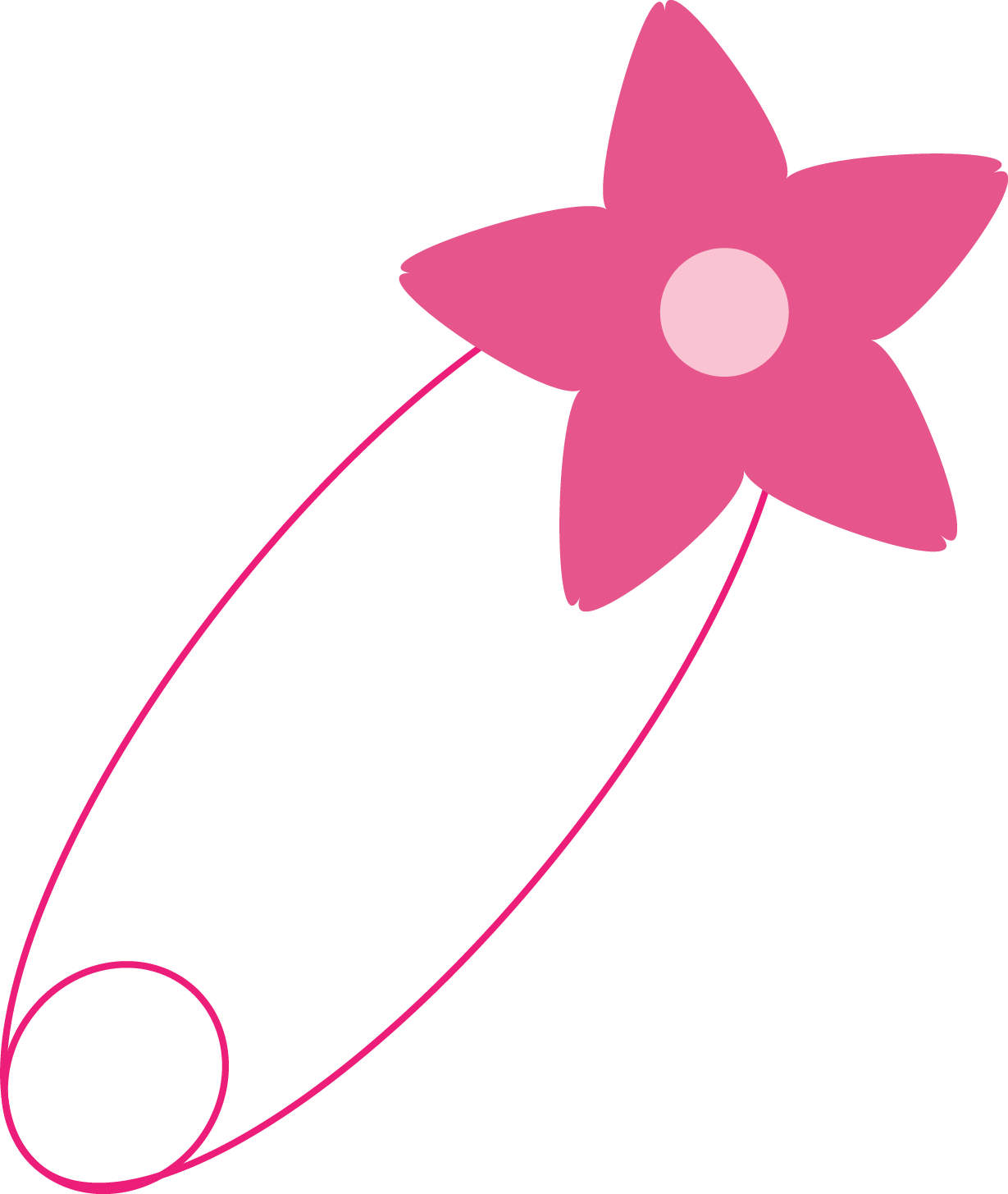 Decorative Flower Safety Pin