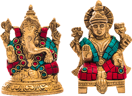 Decorative Ganeshand Lakshmi Statues