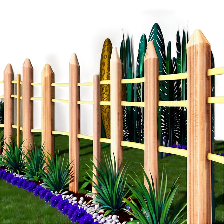 Decorative Garden Fence Png 86