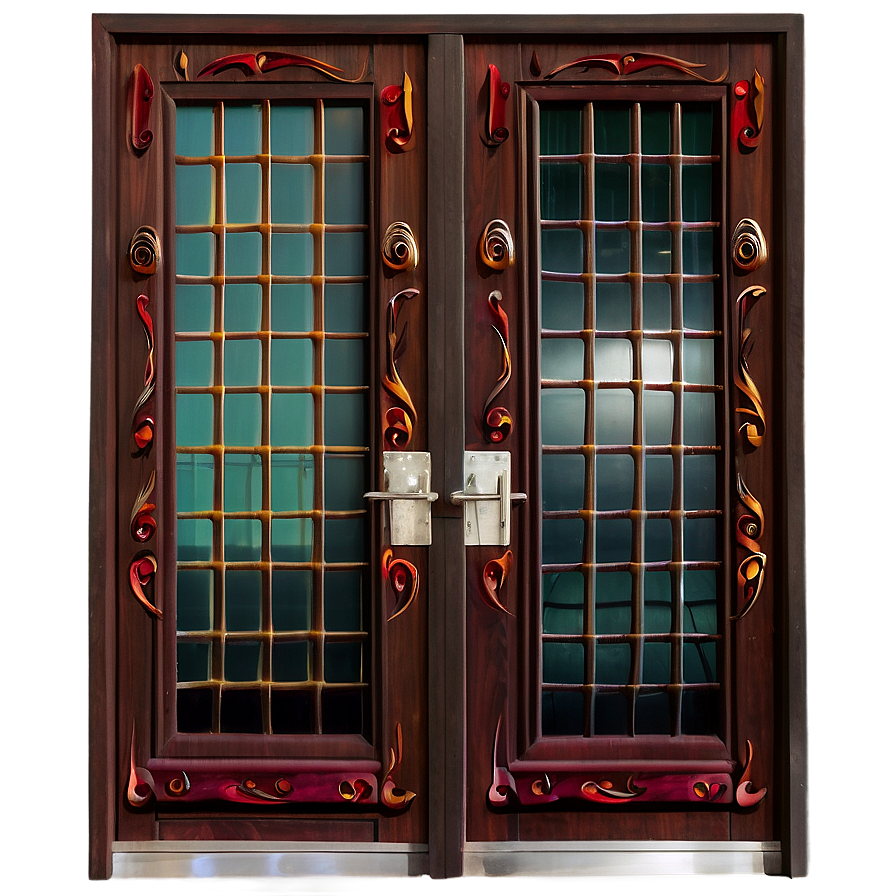 Decorative Glass Door Png 05042024