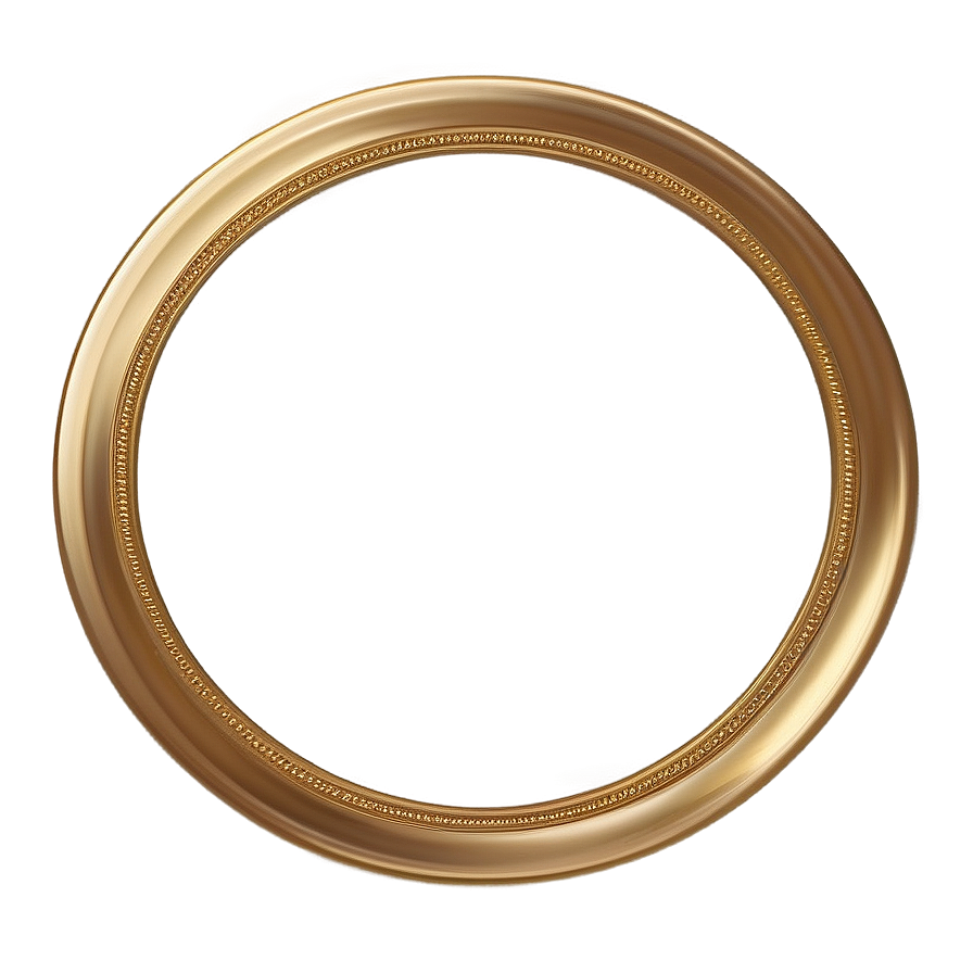 Decorative Gold Circle Frame Png Uno