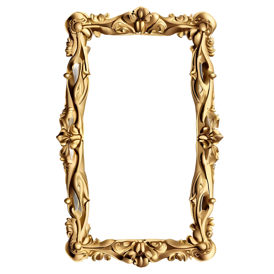 Decorative Golden Frame Png Opj61
