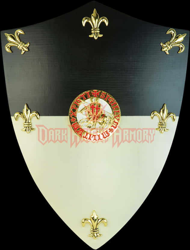 Decorative Heraldic Shieldwith Fleurde Lis