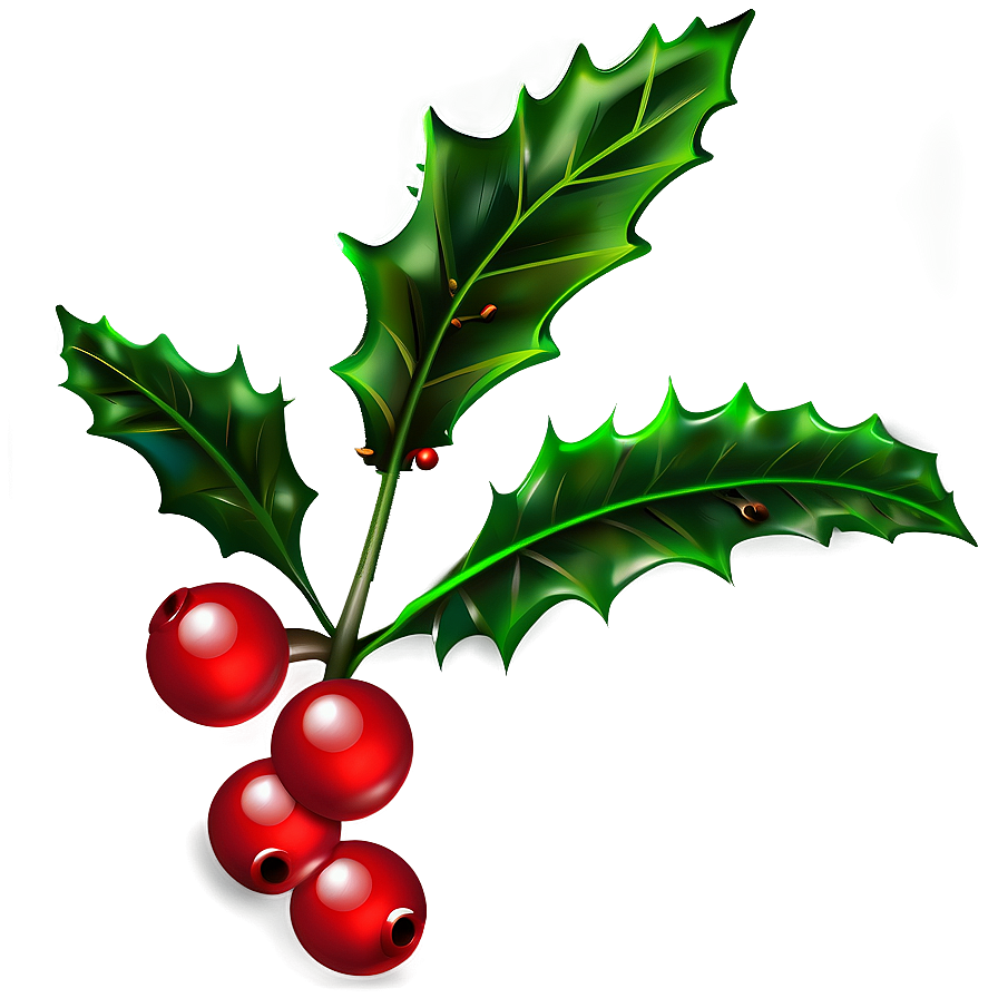 Decorative Holly Png Agt