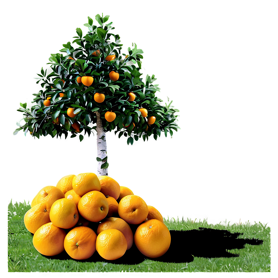 Decorative Orange Tree Png 06132024