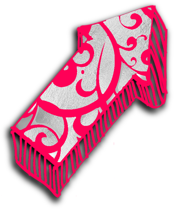 Decorative Pink Floral Arrow