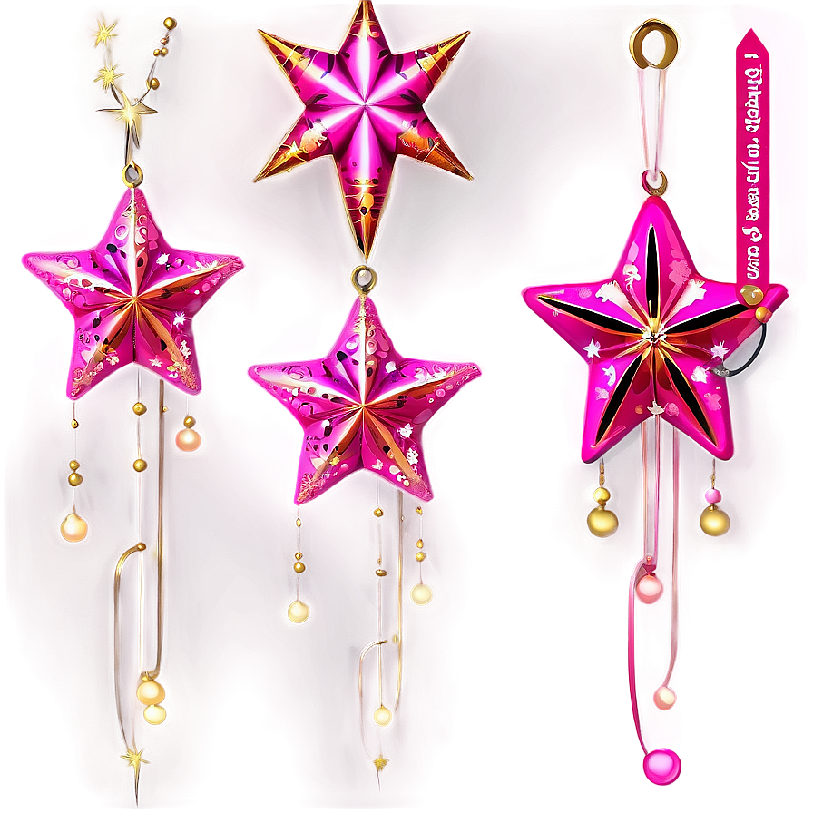 Decorative Pink Stars Png 56