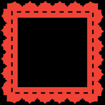 Decorative Red Square Frame