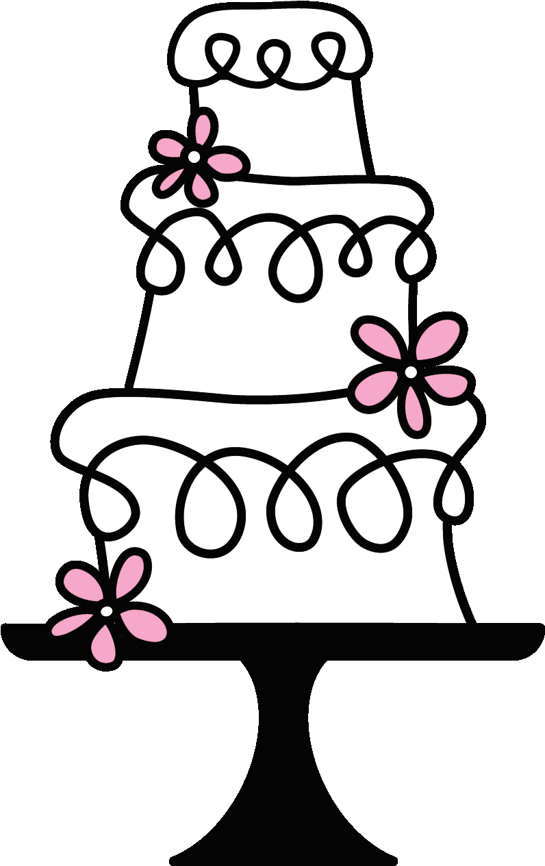 Decorative Tiered Cake Graphic