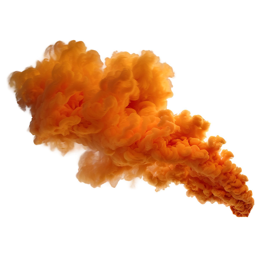 Deep Orange Smoke Png 76