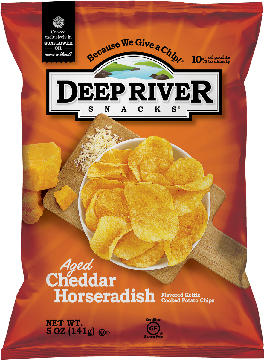 Deep River Snacks Aged Cheddar Horseradish Chips Package