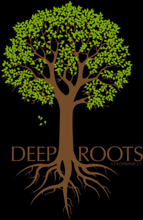 Deep Roots Tree Illustration
