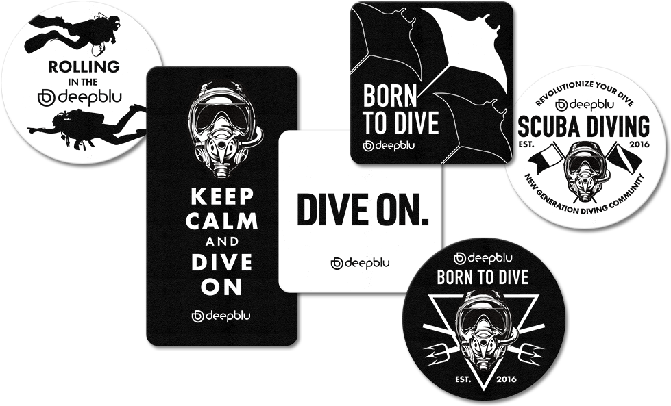 Deepblu Diving Stickersand Patches