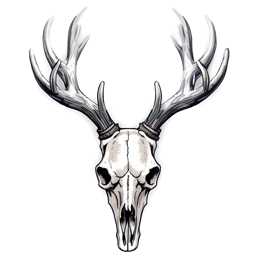 Deer Skull With Winter Theme Png 68