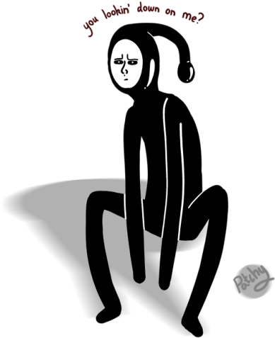 Defiant Sperm Character Illustration