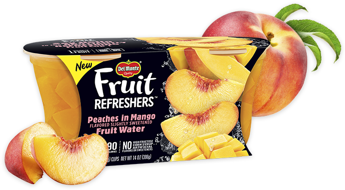 Del Monte Peachesin Mango Refresher Packaging