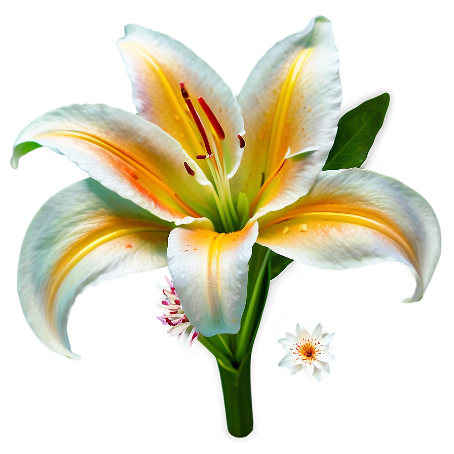 Delicate Lilies Close-up Png Wks45