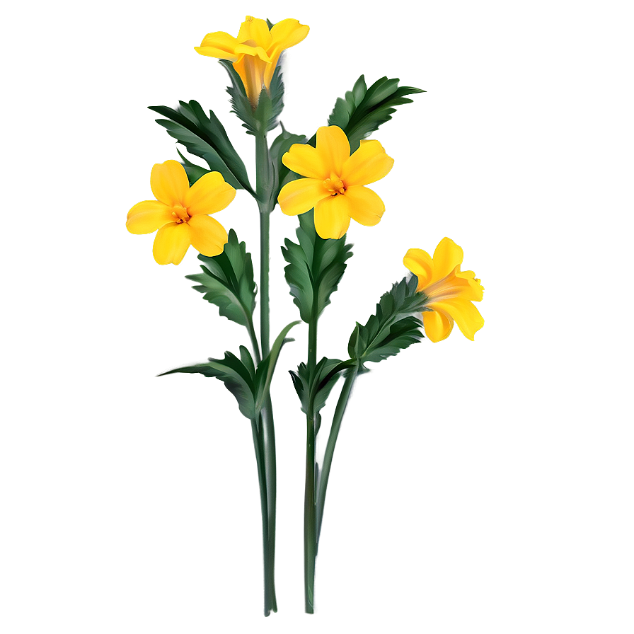 Delicate Yellow Flowers Png Aad9