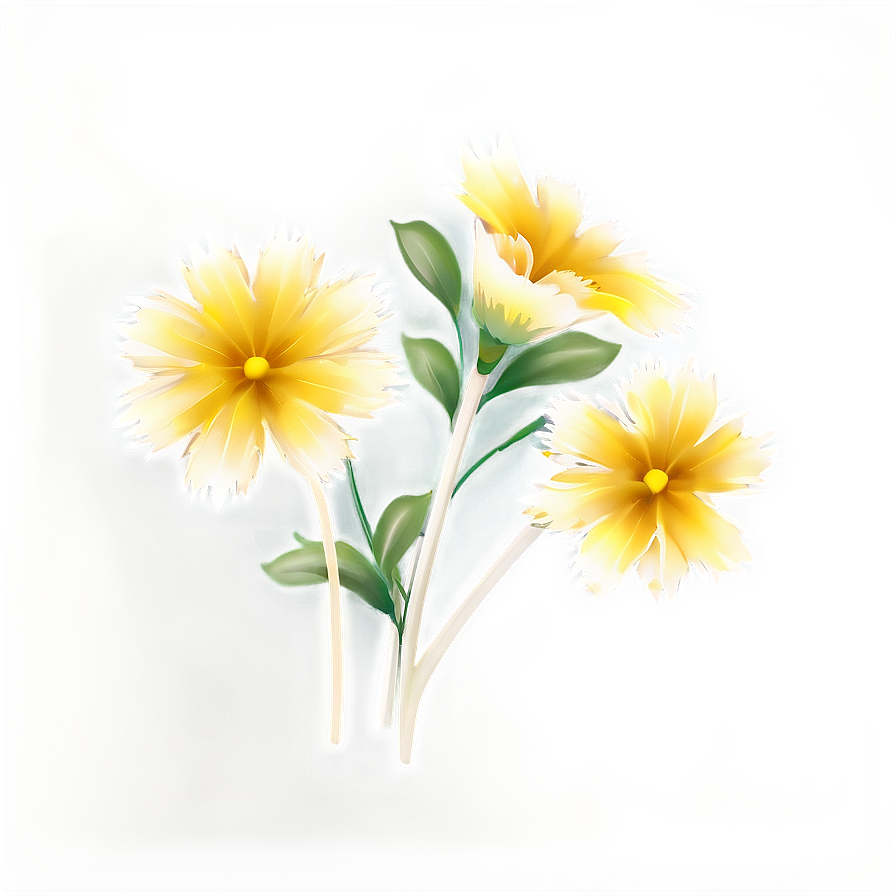 Delicate Yellow Flowers Png Fbx36