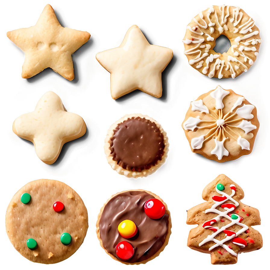 Delicious Christmas Cookie Assortment Png Jjw