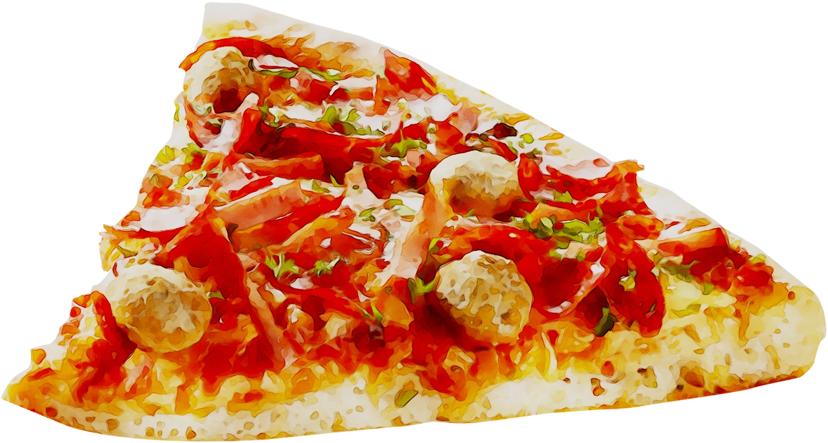 Delicious Meatball Pizza Slice.png