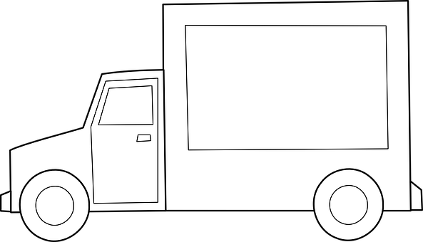 Delivery Truck Silhouette Vector