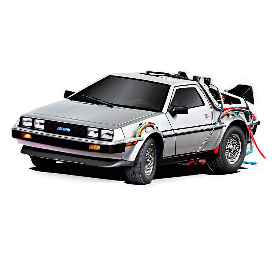 Delorean Crossing The Finish Line Png Xdx90