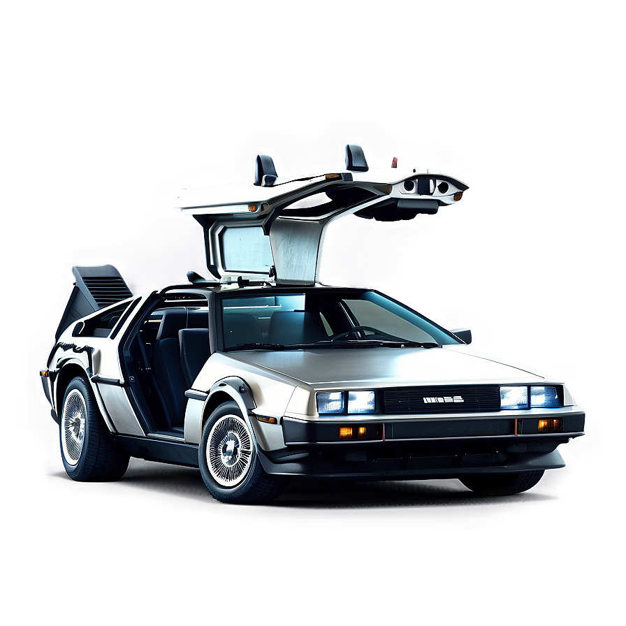 Delorean In A Sci-fi Environment Png 06122024