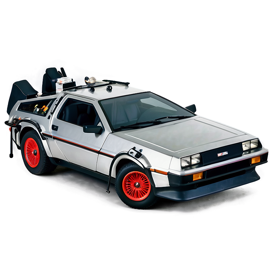 Delorean In A Sci-fi Environment Png 06122024