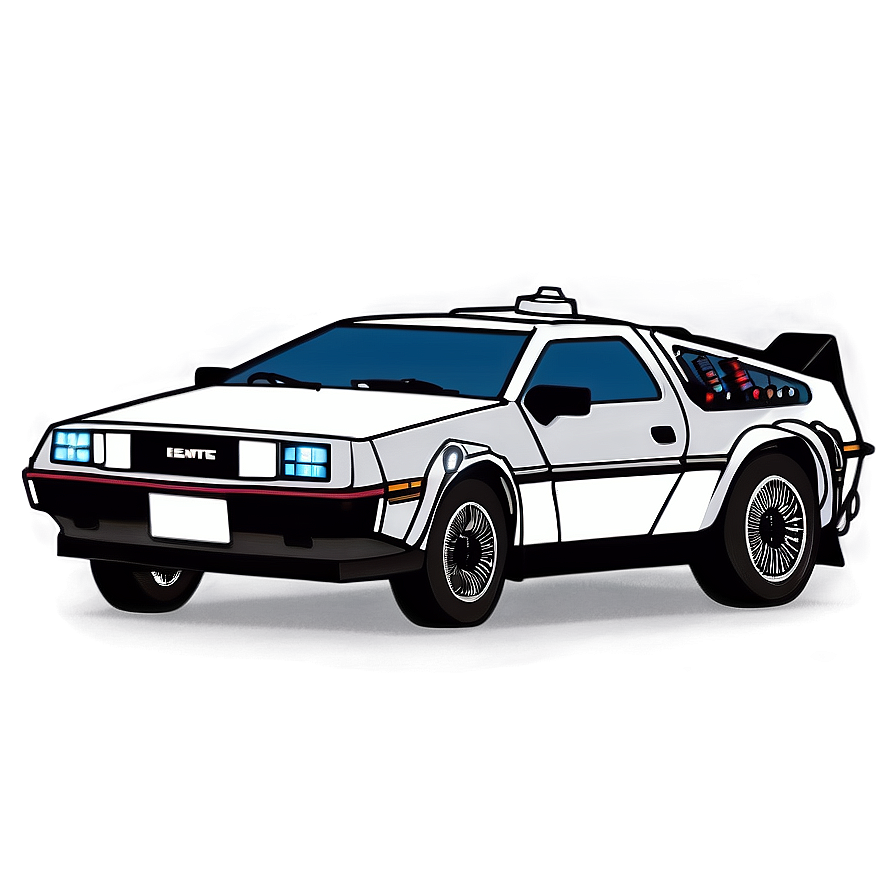 Delorean Outline Vector Art Png 06122024