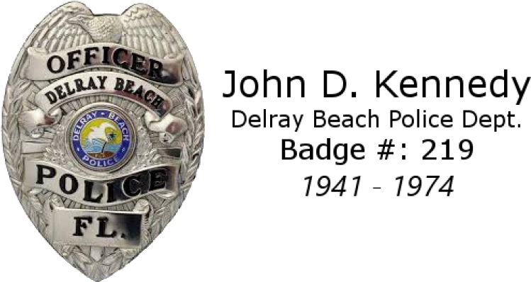 Delray Beach Police Officer Badge