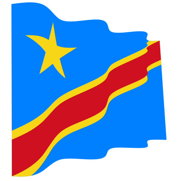 Democratic Republicof Congo Flag Graphic