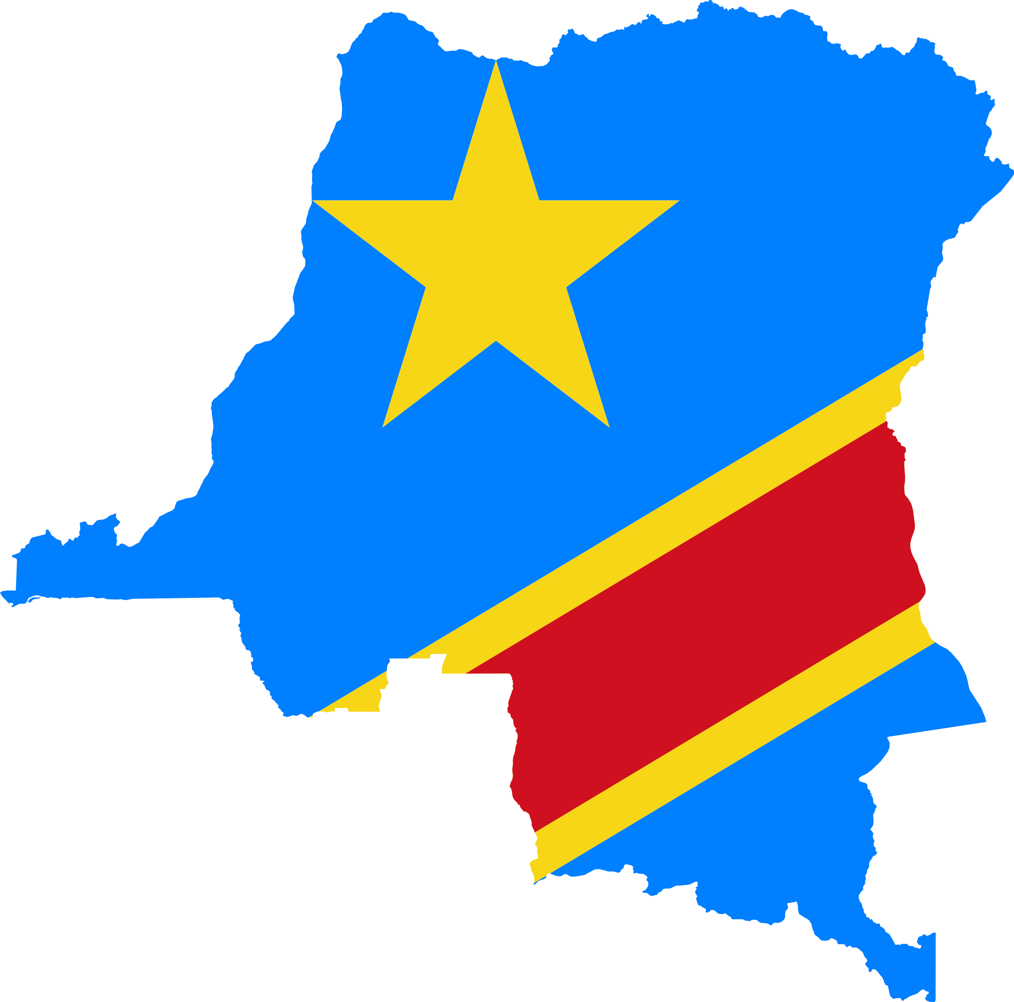 Democratic Republicof Congo Mapand Flag