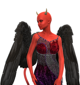 Demon Winged Woman Fantasy Art