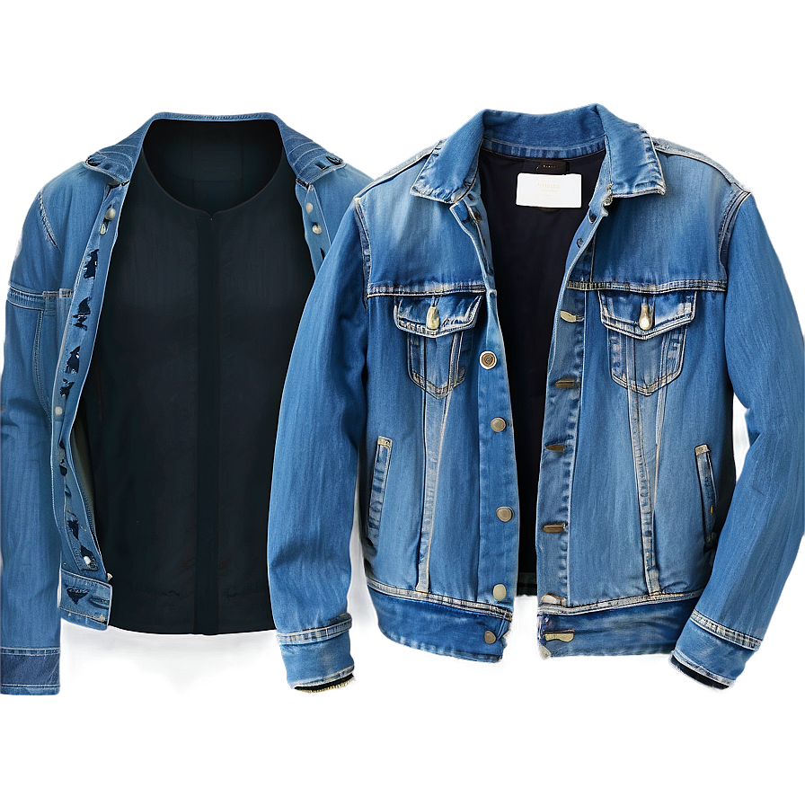 Denim Bomber Jacket Rugged Png 95