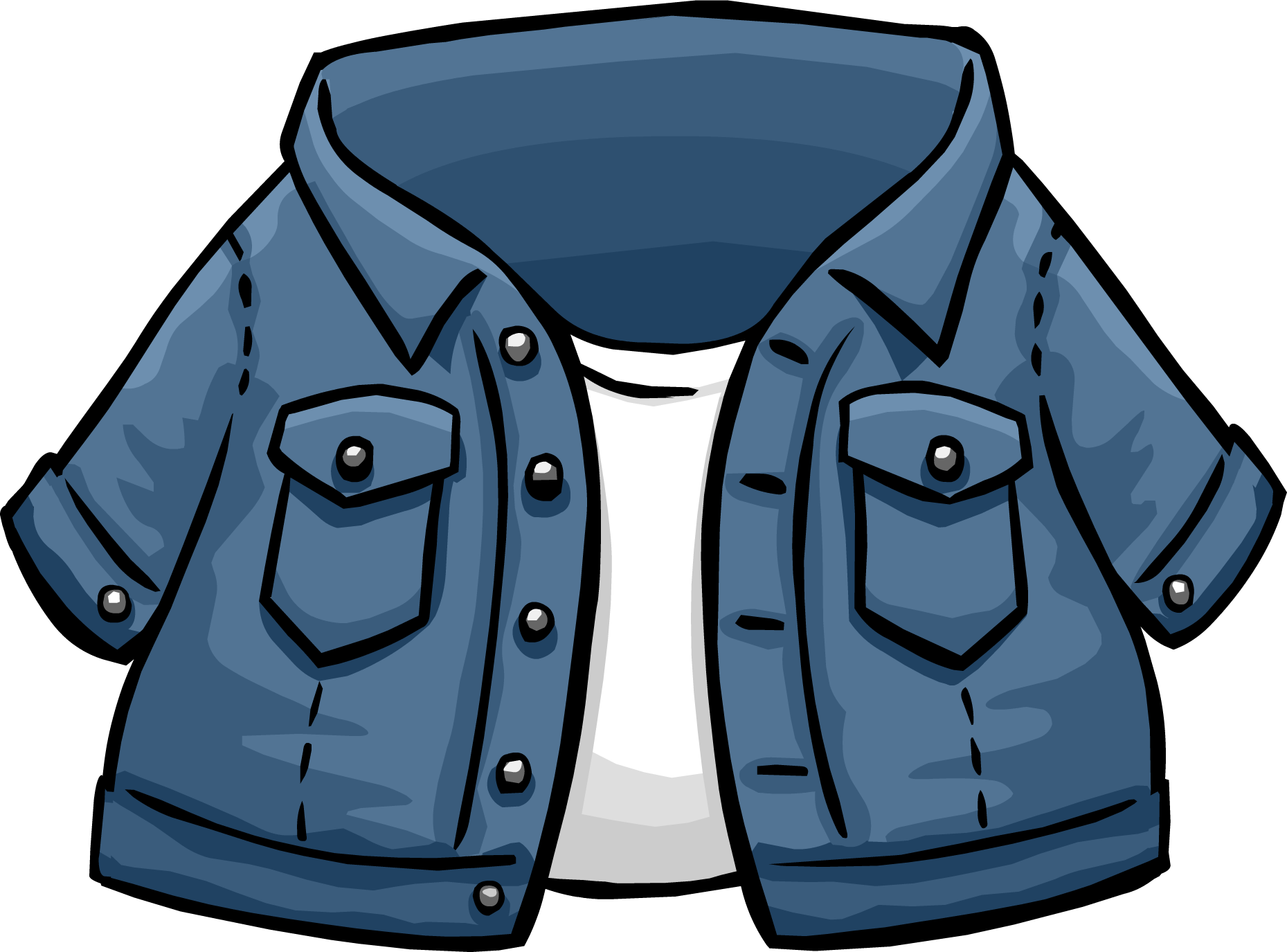 Denim Jacket Cartoon Illustration