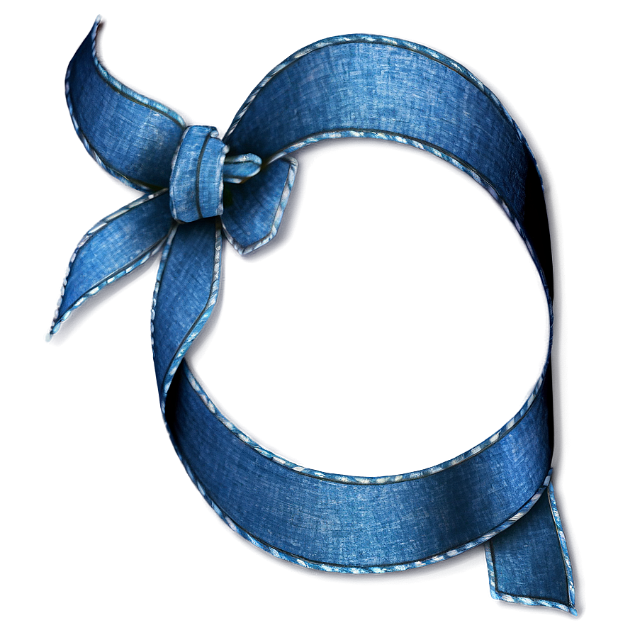 Denim Ribbon Fashion Png Mgg18