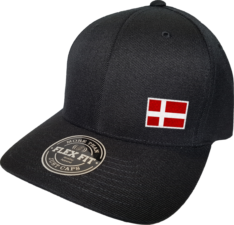 Denmark Flag Black Baseball Cap