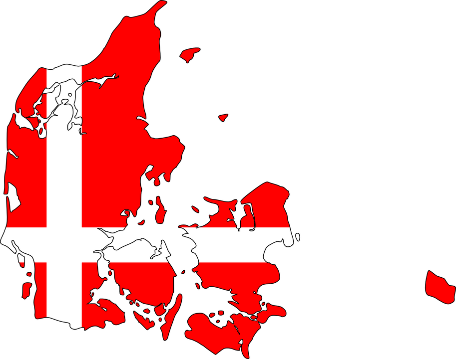 Denmark Flag Map